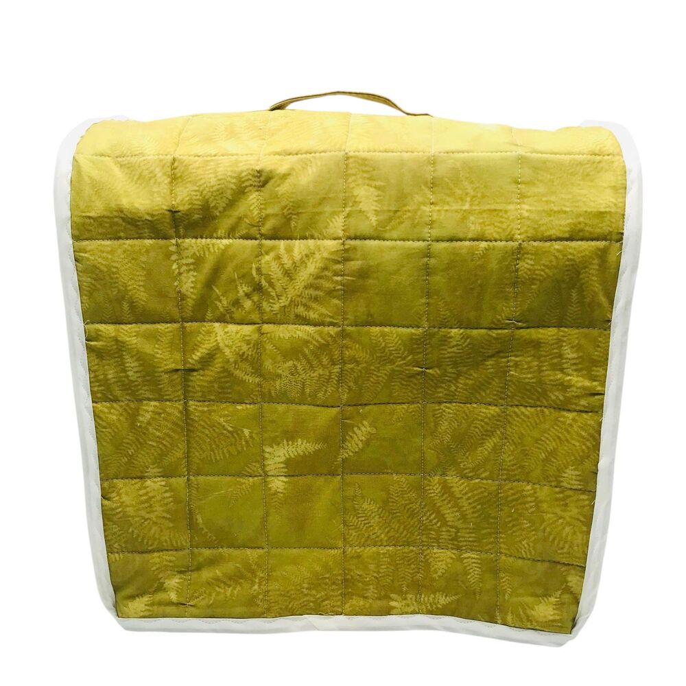 Cover For Standard Tilt Head Mixer Cover: Quilted Cotton Neutral Tan Ferns
